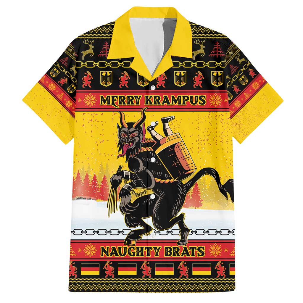 Personalised Germany Christmas Hawaiian Shirt Merry Krampus - Wonder Print Shop