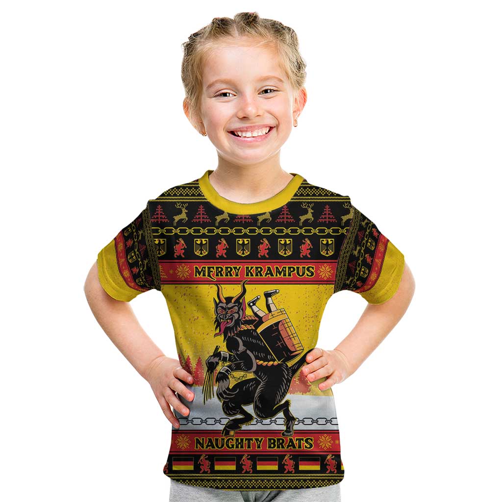 Personalised Germany Christmas Kid T Shirt Merry Krampus - Wonder Print Shop