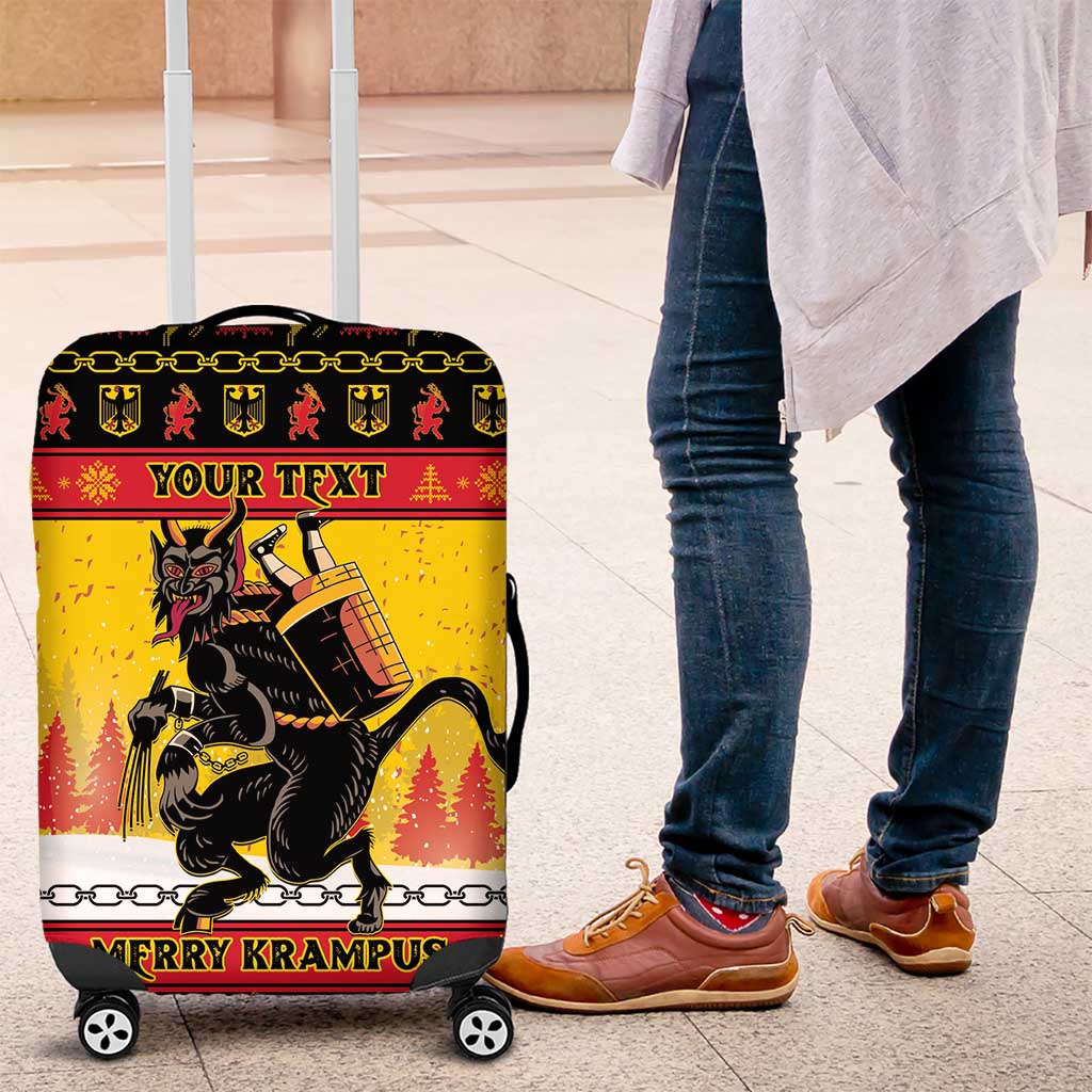 Personalised Germany Christmas Luggage Cover Merry Krampus - Wonder Print Shop