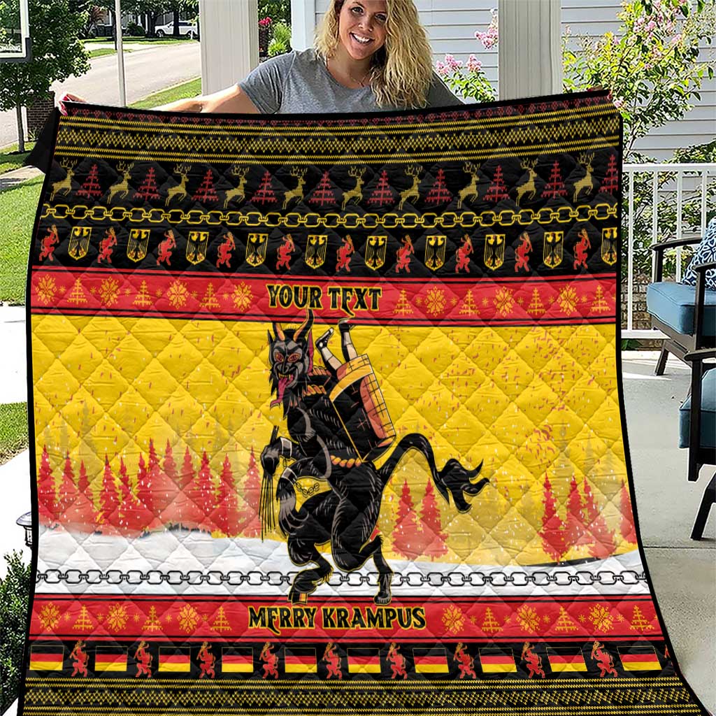 Personalised Germany Christmas Quilt Merry Krampus - Wonder Print Shop