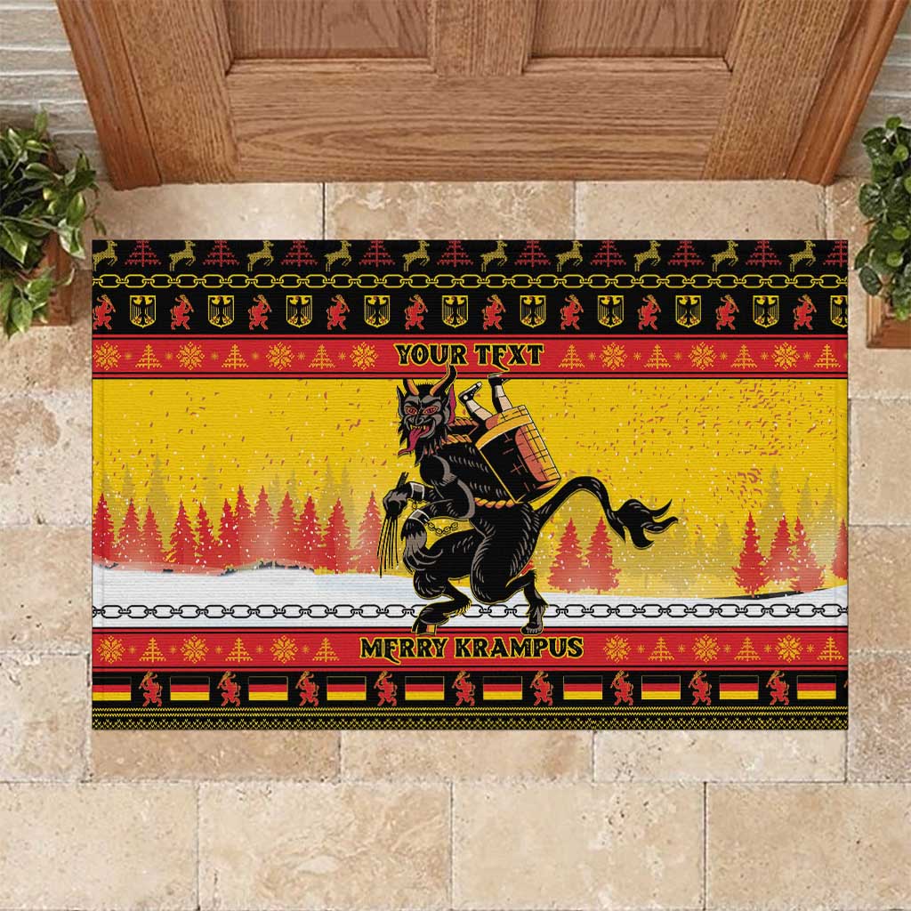 Personalised Germany Christmas Rubber Doormat Merry Krampus - Wonder Print Shop