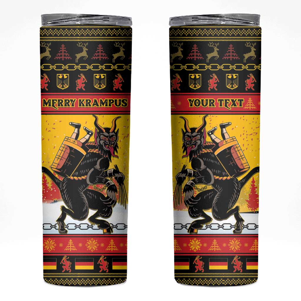 Personalised Germany Christmas Skinny Tumbler Merry Krampus - Wonder Print Shop