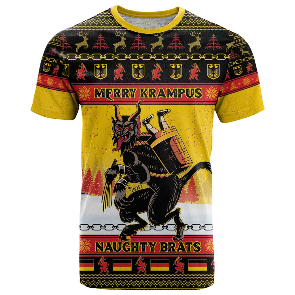 Personalised Germany Christmas T Shirt Merry Krampus - Wonder Print Shop