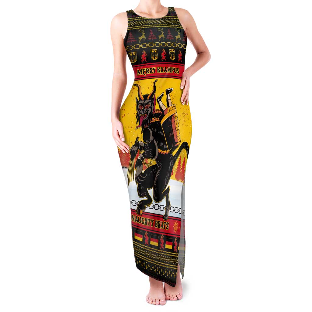 Personalised Germany Christmas Tank Maxi Dress Merry Krampus - Wonder Print Shop