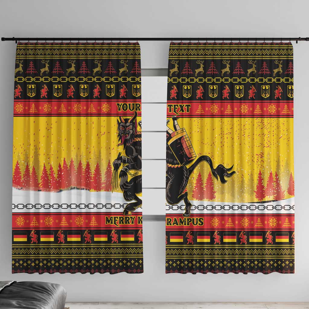 Personalised Germany Christmas Window Curtain Merry Krampus - Wonder Print Shop