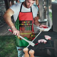 Happy Kwanzaa Apron Kinara With Kente Pattern - Wonder Print Shop