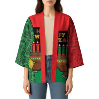 Personalized Happy Kwanzaa Kimono Kinara With Kente Pattern - Wonder Print Shop