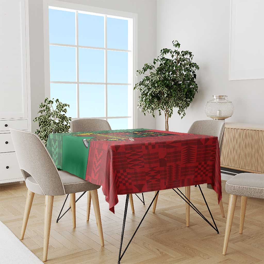 Happy Kwanzaa Tablecloth Kinara With Kente Pattern - Wonder Print Shop