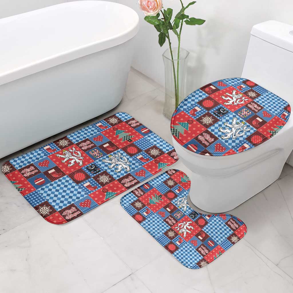 Czech Christmas Patchwork Bathroom Set - Wonder Print Shop