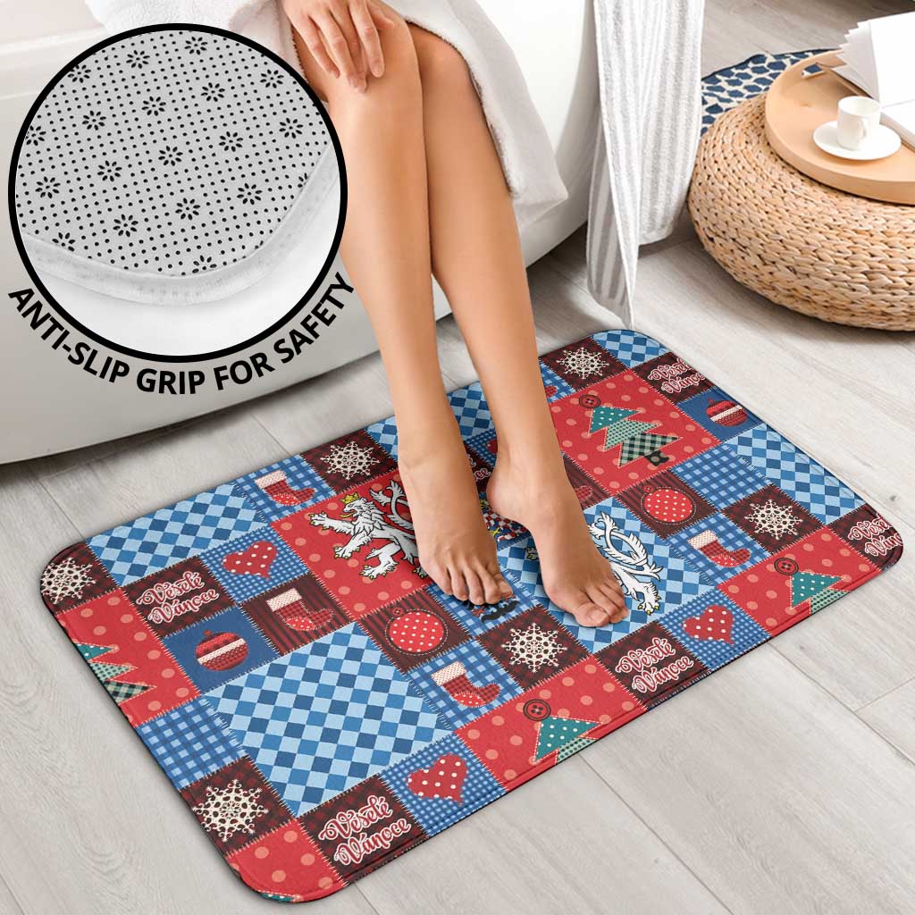 Czech Christmas Patchwork Bathroom Set - Wonder Print Shop