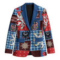 Czech Christmas Patchwork Blazer - Wonder Print Shop