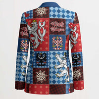 Czech Christmas Patchwork Blazer - Wonder Print Shop