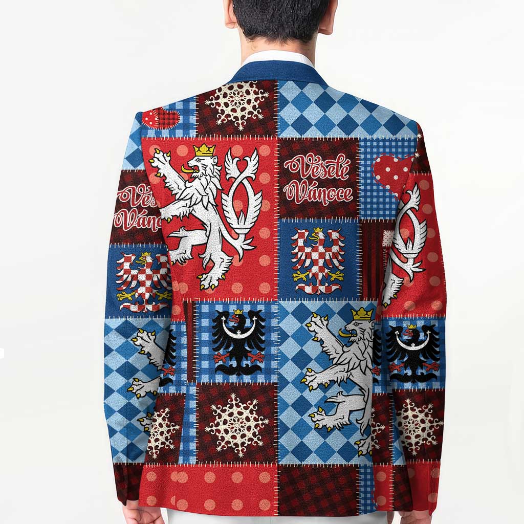 Czech Christmas Patchwork Blazer - Wonder Print Shop