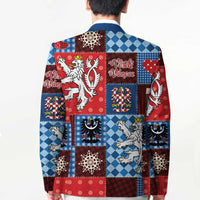 Czech Christmas Patchwork Blazer - Wonder Print Shop