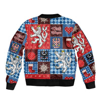 Czech Christmas Patchwork Bomber Jacket - Wonder Print Shop