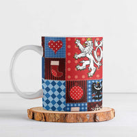 Czech Christmas Patchwork Ceramic Mug - Wonder Print Shop