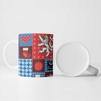 Czech Christmas Patchwork Ceramic Mug - Wonder Print Shop
