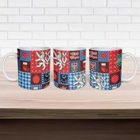 Czech Christmas Patchwork Ceramic Mug - Wonder Print Shop