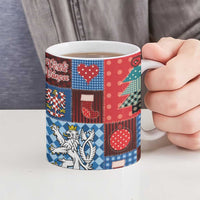 Czech Christmas Patchwork Ceramic Mug - Wonder Print Shop