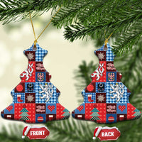 Czech Christmas Patchwork Ceramic Ornament - Wonder Print Shop