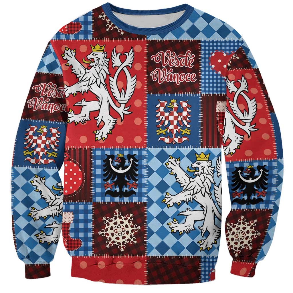 Czech Christmas Patchwork Sweatshirt - Wonder Print Shop