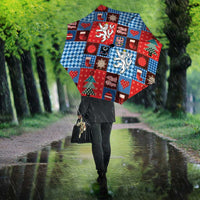 Czech Christmas Patchwork Umbrella - Wonder Print Shop