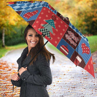 Czech Christmas Patchwork Umbrella - Wonder Print Shop