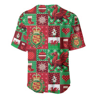 Wales Christmas Patchwork Baseball Jersey - Wonder Print Shop