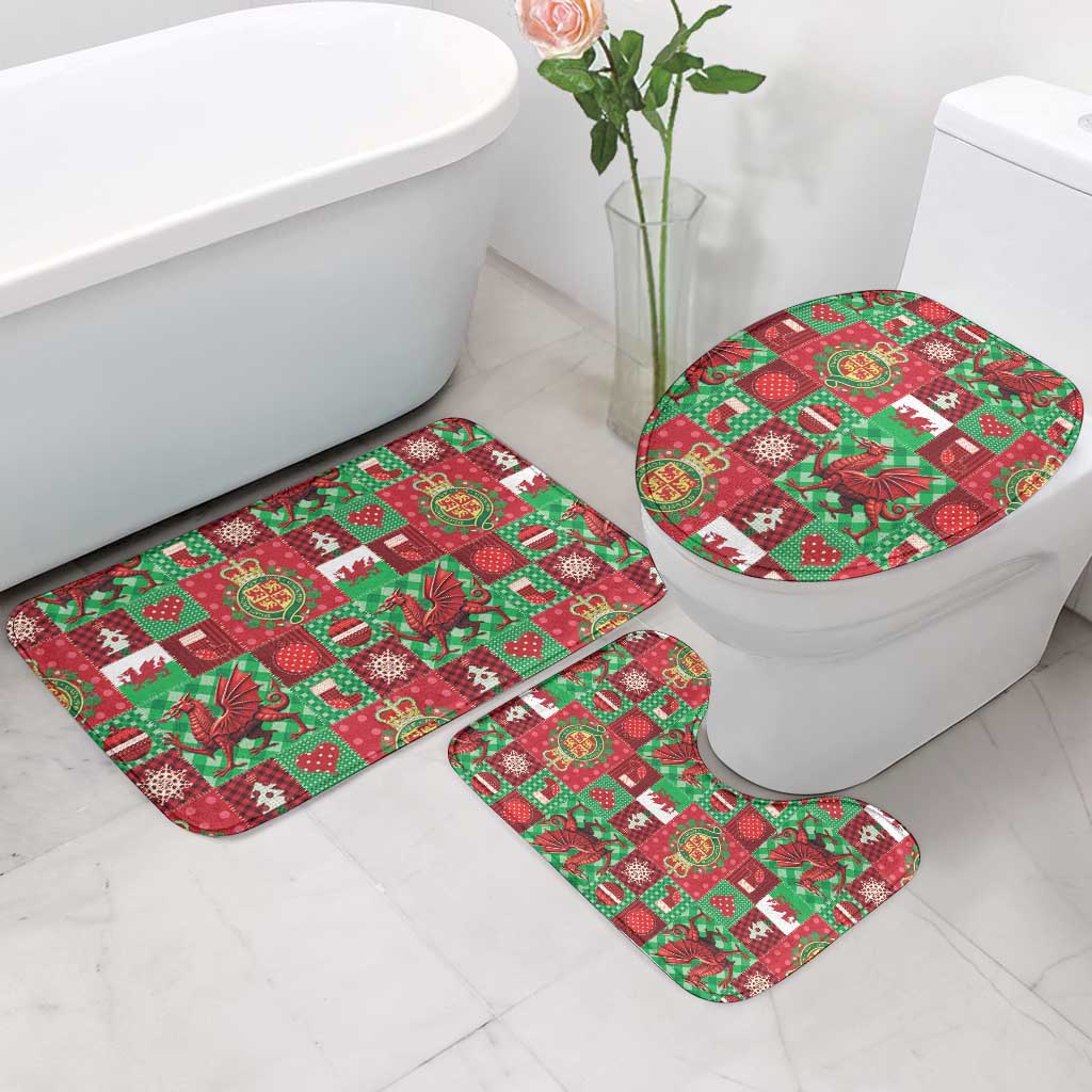 Wales Christmas Patchwork Bathroom Set - Wonder Print Shop
