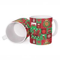 Wales Christmas Patchwork Ceramic Mug - Wonder Print Shop