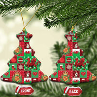 Wales Christmas Patchwork Ceramic Ornament - Wonder Print Shop