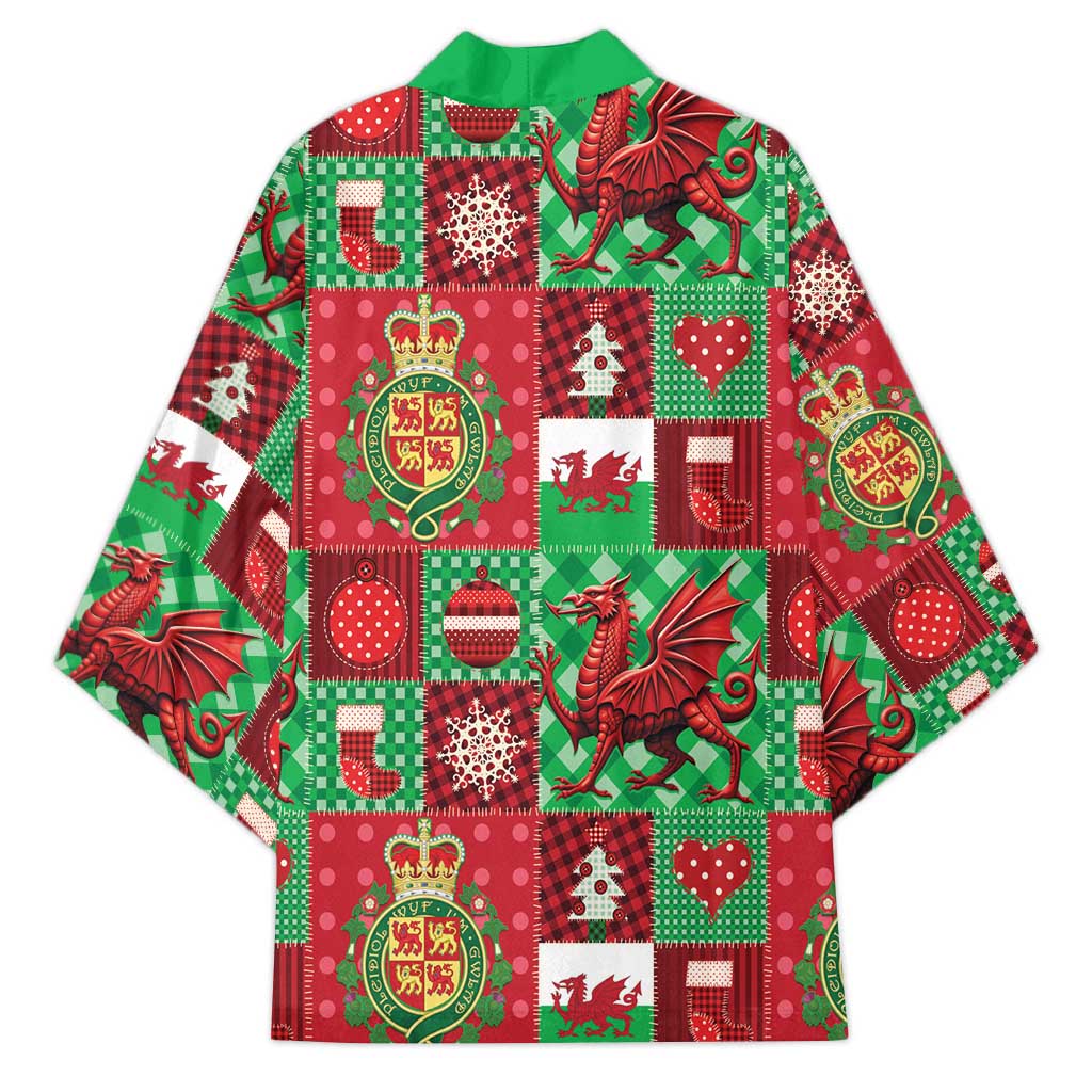 Wales Christmas Patchwork Kimono - Wonder Print Shop