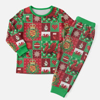 Wales Christmas Patchwork Christmas Pajama Set - Wonder Print Shop
