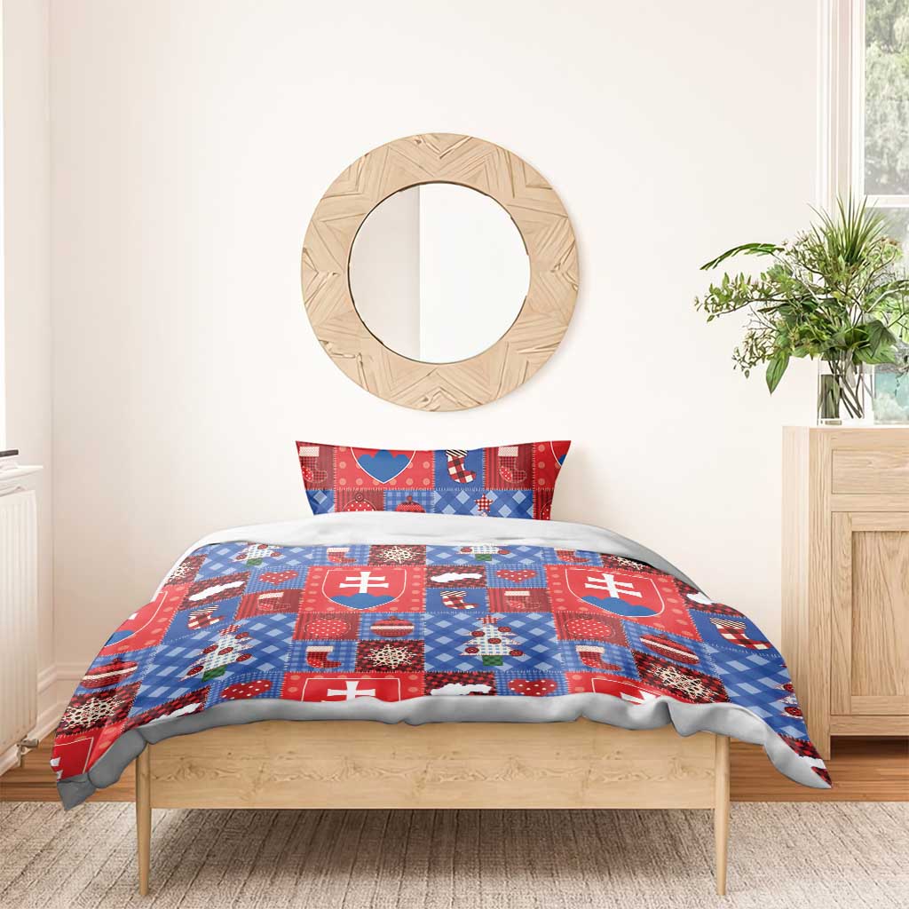 Slovakia Christmas Patchwork Bedding Set - Wonder Print Shop