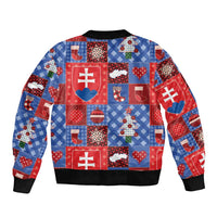 Slovakia Christmas Patchwork Bomber Jacket - Wonder Print Shop