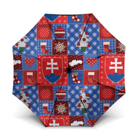 Slovakia Christmas Patchwork Umbrella - Wonder Print Shop