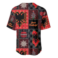 Albania Christmas Patchwork Baseball Jersey - Wonder Print Shop