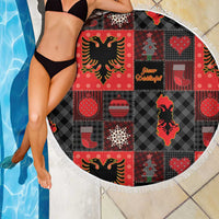 Albania Christmas Patchwork Beach Blanket - Wonder Print Shop