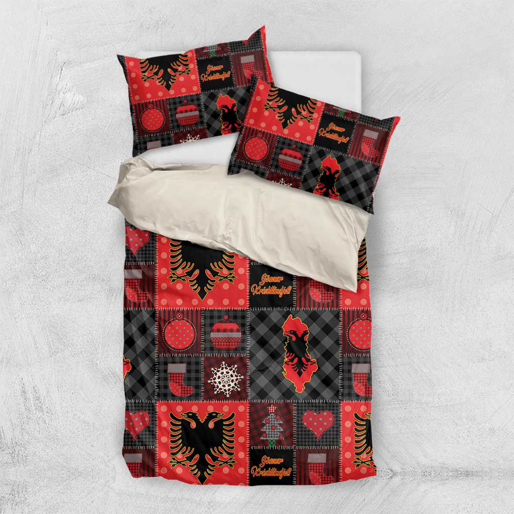Albania Christmas Patchwork Bedding Set - Wonder Print Shop