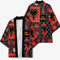 Albania Christmas Patchwork Kimono - Wonder Print Shop