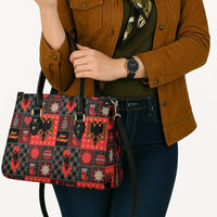 Albania Christmas Patchwork Leather Bag - Wonder Print Shop