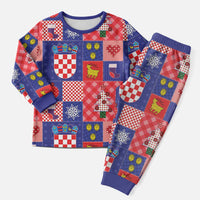 Croatia Christmas Patchwork Christmas Pajama Set - Wonder Print Shop