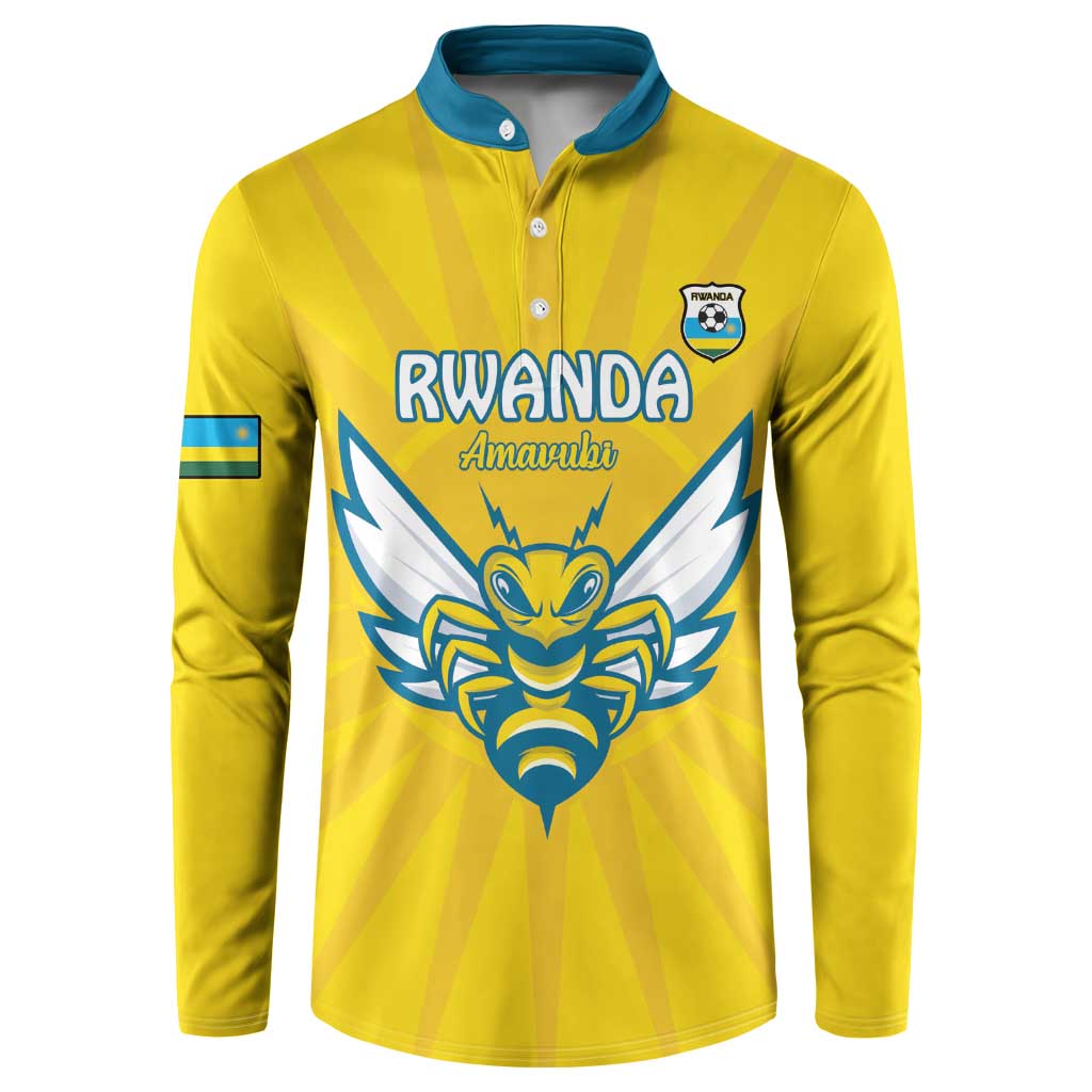 Custom Rwanda Football Button Sweatshirt Go Amavubi