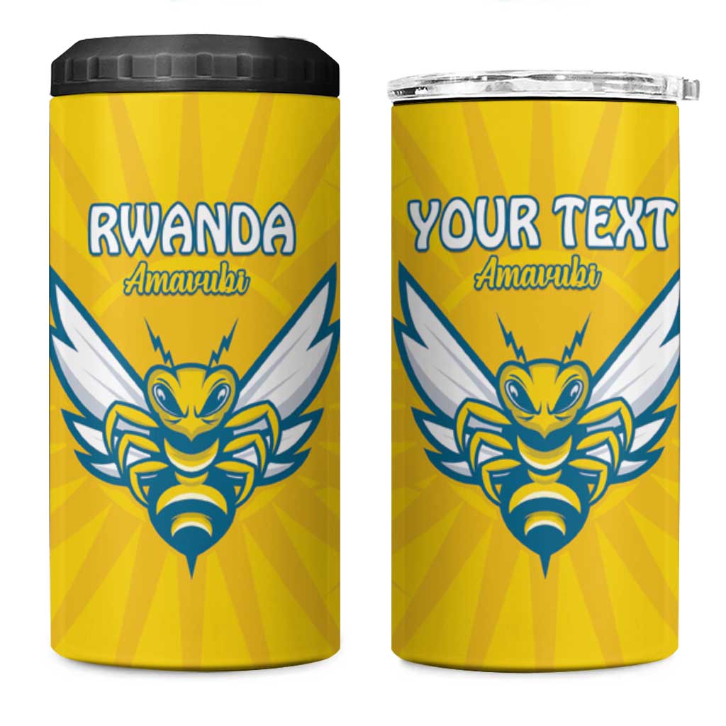 Custom Rwanda Football 4 in 1 Can Cooler Tumbler Go Amavubi