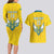 Custom Rwanda Football Couples Matching Long Sleeve Bodycon Dress and Hawaiian Shirt Go Amavubi