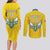 Custom Rwanda Football Couples Matching Long Sleeve Bodycon Dress and Long Sleeve Button Shirt Go Amavubi