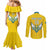 Custom Rwanda Football Couples Matching Mermaid Dress and Long Sleeve Button Shirt Go Amavubi