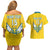 Custom Rwanda Football Couples Matching Off Shoulder Short Dress and Hawaiian Shirt Go Amavubi