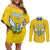 Custom Rwanda Football Couples Matching Off Shoulder Short Dress and Long Sleeve Button Shirt Go Amavubi