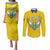 Custom Rwanda Football Couples Matching Puletasi and Long Sleeve Button Shirt Go Amavubi